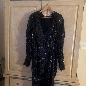 Fashion Nova Black Sequin Mini Dress